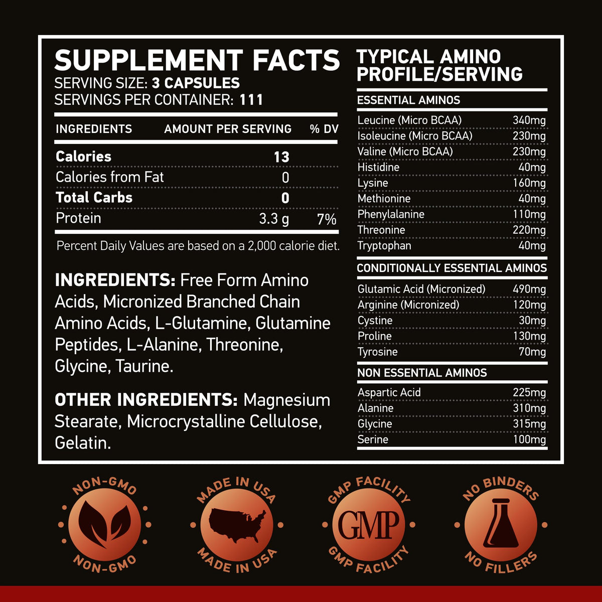 NAR LABS Real Amino Acid Complex - 333 Capsules - image 4