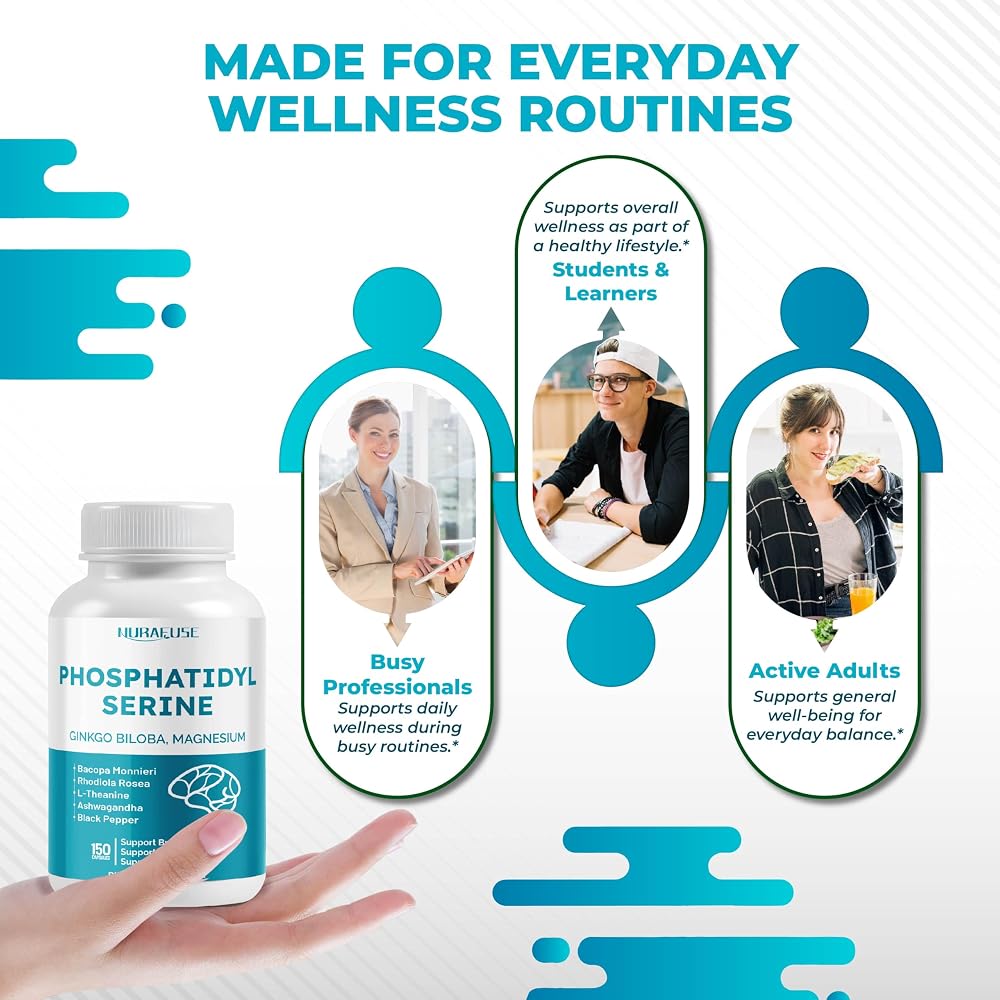 NuraFuse Phosphatidylserine 8-in-1 for Cognitive Wellness - 150 Capsules - image 6