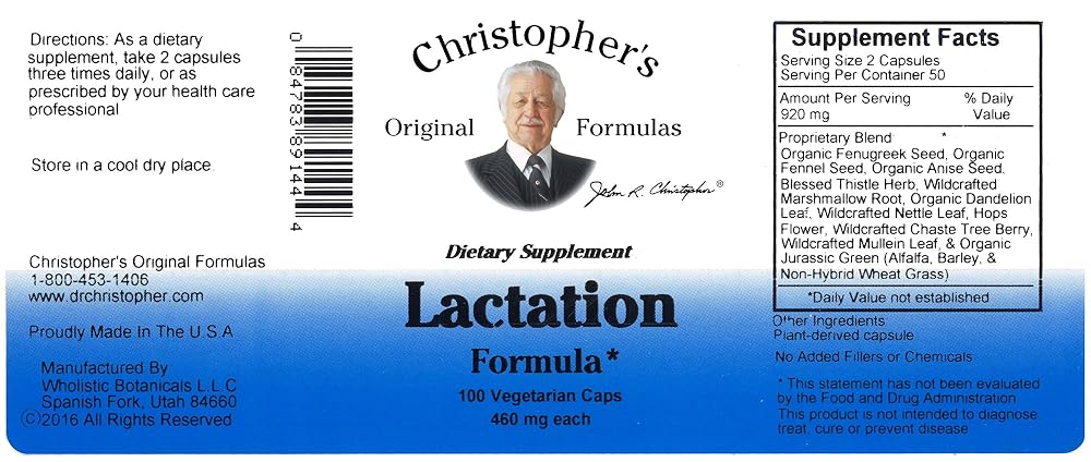 Christopher's Original Formulas Lactation Formula - 100 Capsules - image 4