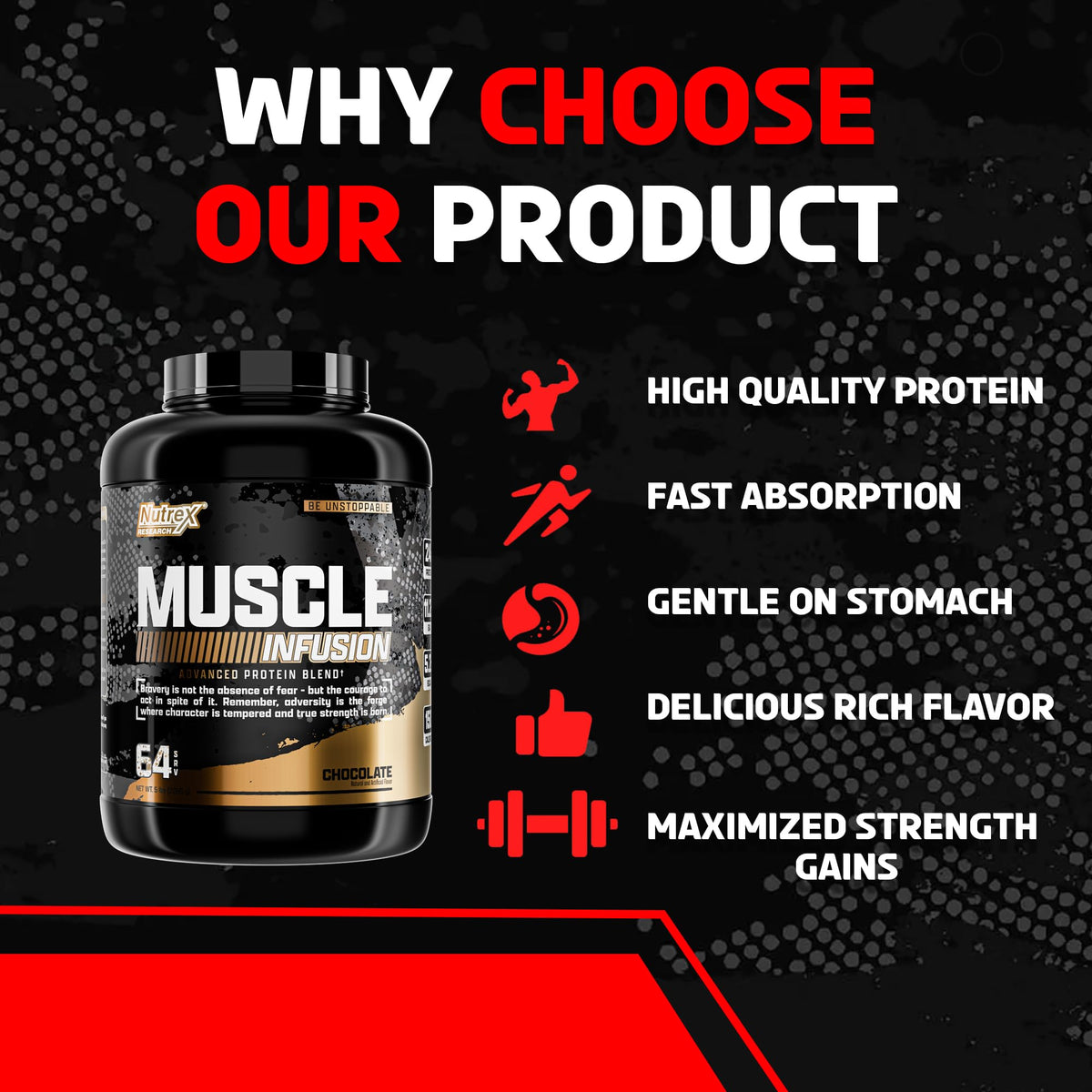 Nutrex Research Chocolate Whey Protein Powder Muscle Builder - 5 lb - image 5
