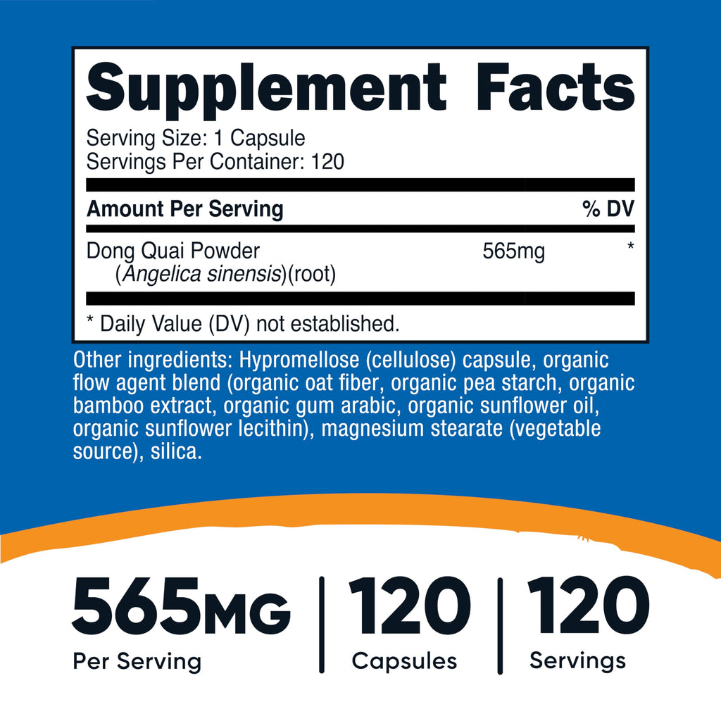 Nutricost Dong Quai 565mg, 240 Capsules