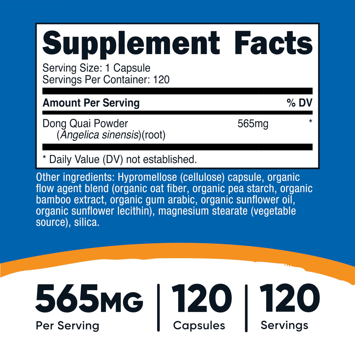 Nutricost Dong Quai 565mg, 240 Capsules