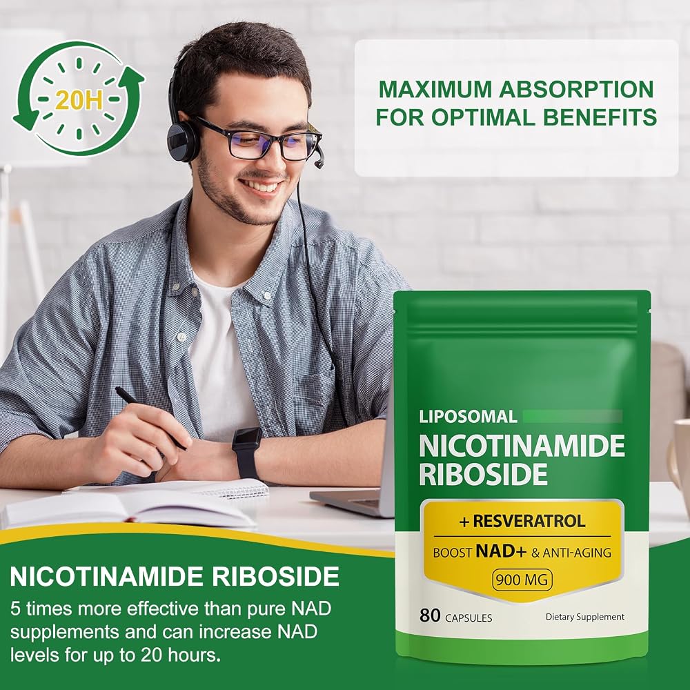 Ruduwu NAD Supplement with Nicotinamide Riboside - 160 Capsules - image 6