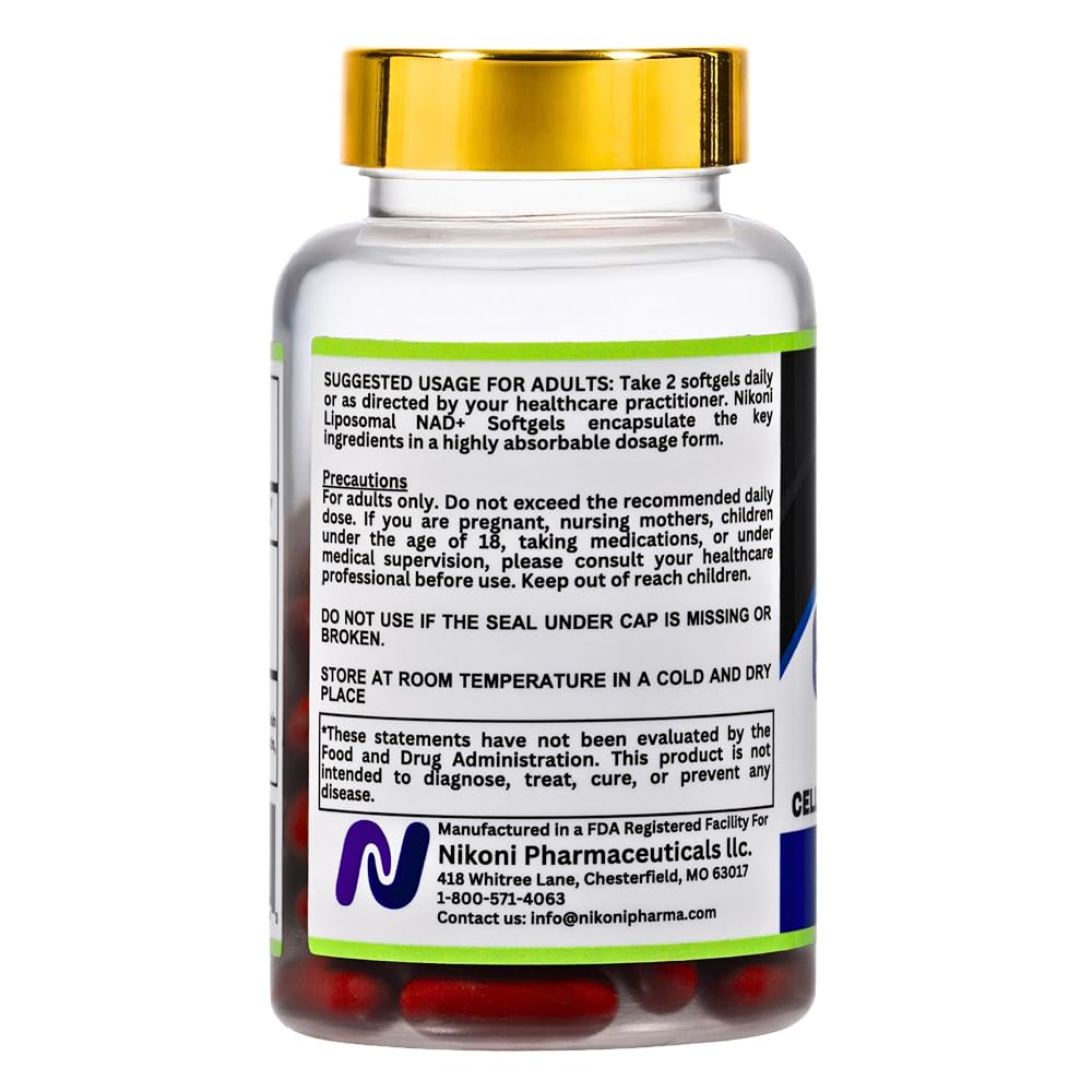 Nikoni Liposomal NAD+ 2000 mg with TMG and Pterostilbene