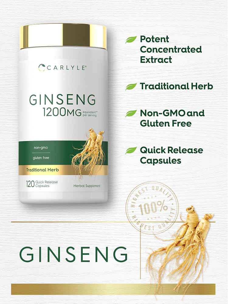Carlyle Ginseng Extract Supplement - 120 Capsules - image 4