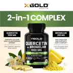 X Gold Health Quercetin with Bromelain 1300 mg - 120 Vegetarian Capsules - image 3
