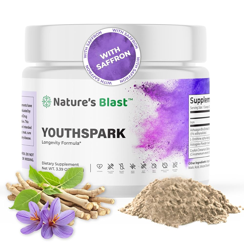 NATURES BLAST YouthSpark Longevity Supplement Powder - 3.39 oz