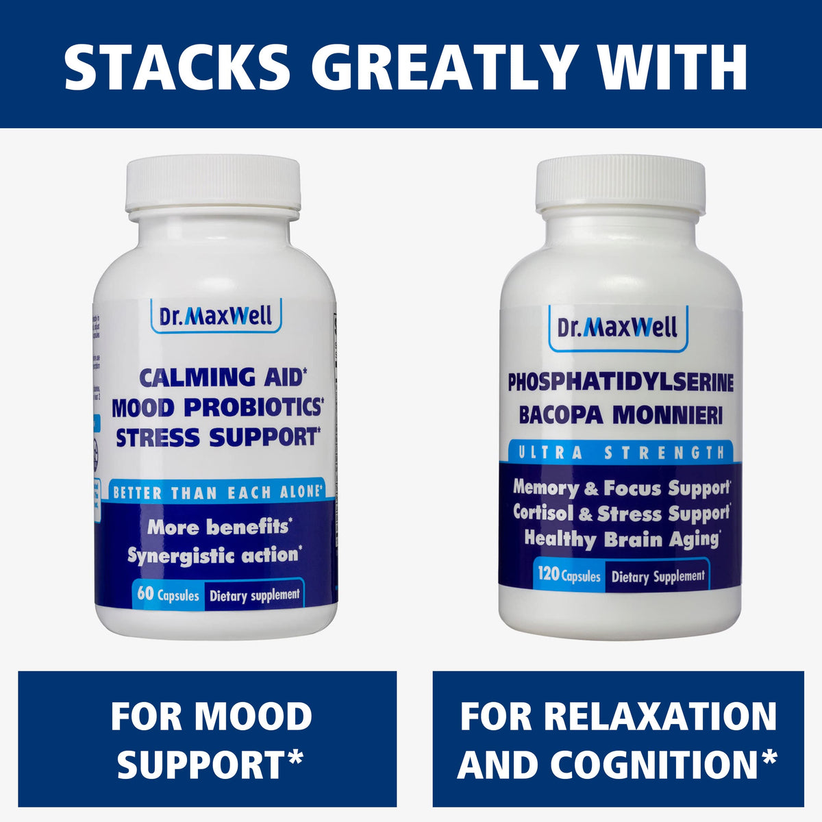 Dr. Maxwell Cortisol Manager Supplement for Stress & Sleep - 120 Capsules - image 5
