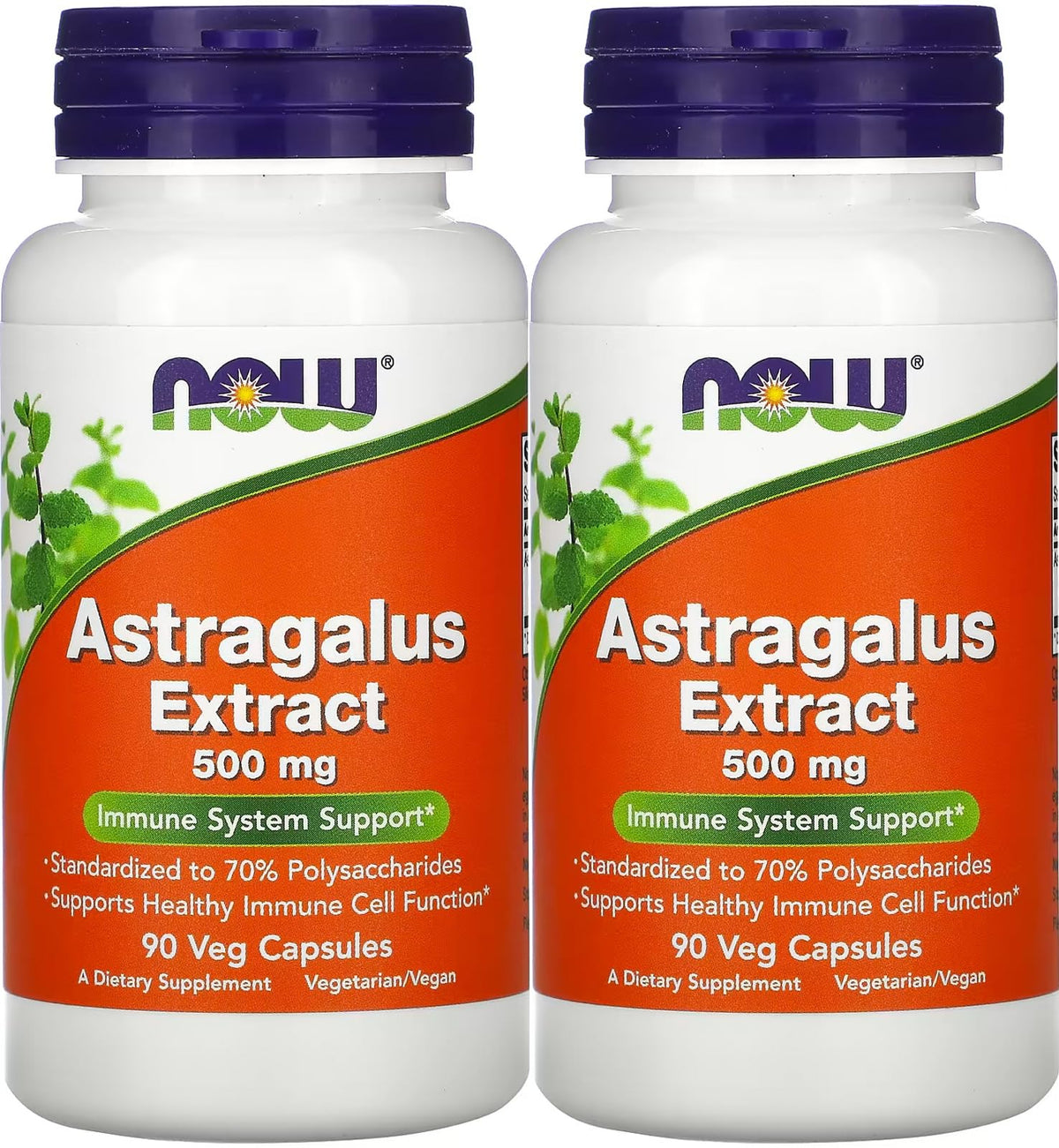 NOW Foods Astragalus 70% Extract 500mg - 180 Vegetarian Capsules