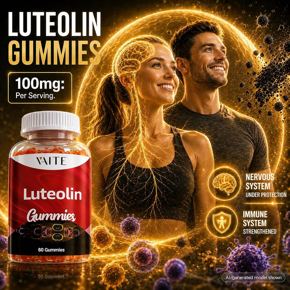 VAITE Luteolin 100mg Antioxidant Gummies for Brain Health - 60 Gummies - image 6