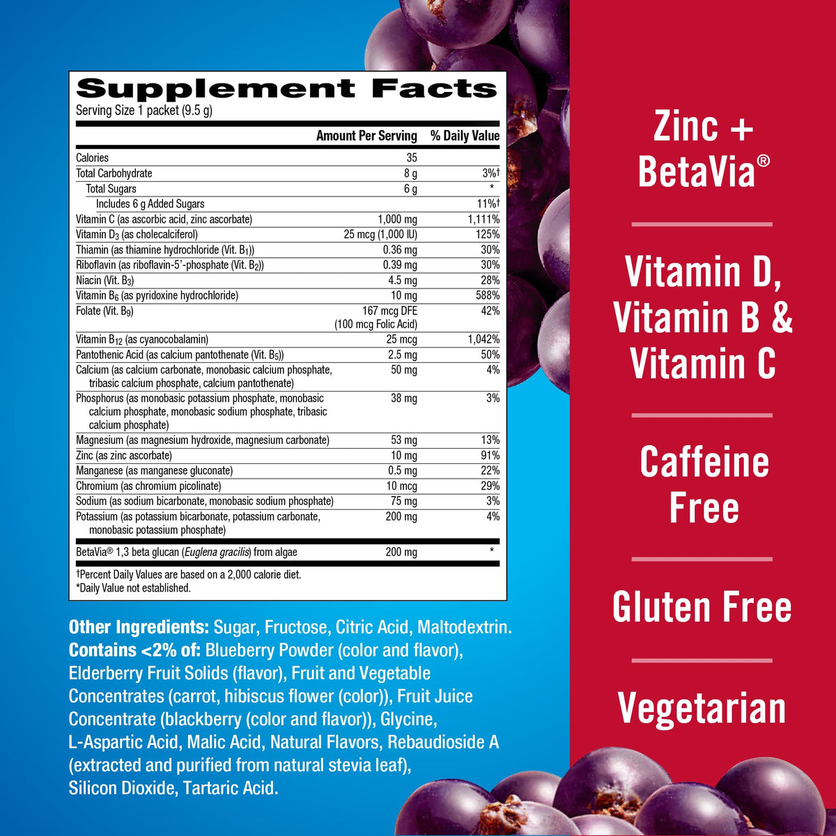 Emergen-C Immune+ Elderberry Immune Support Powder - 18 Count - image 6