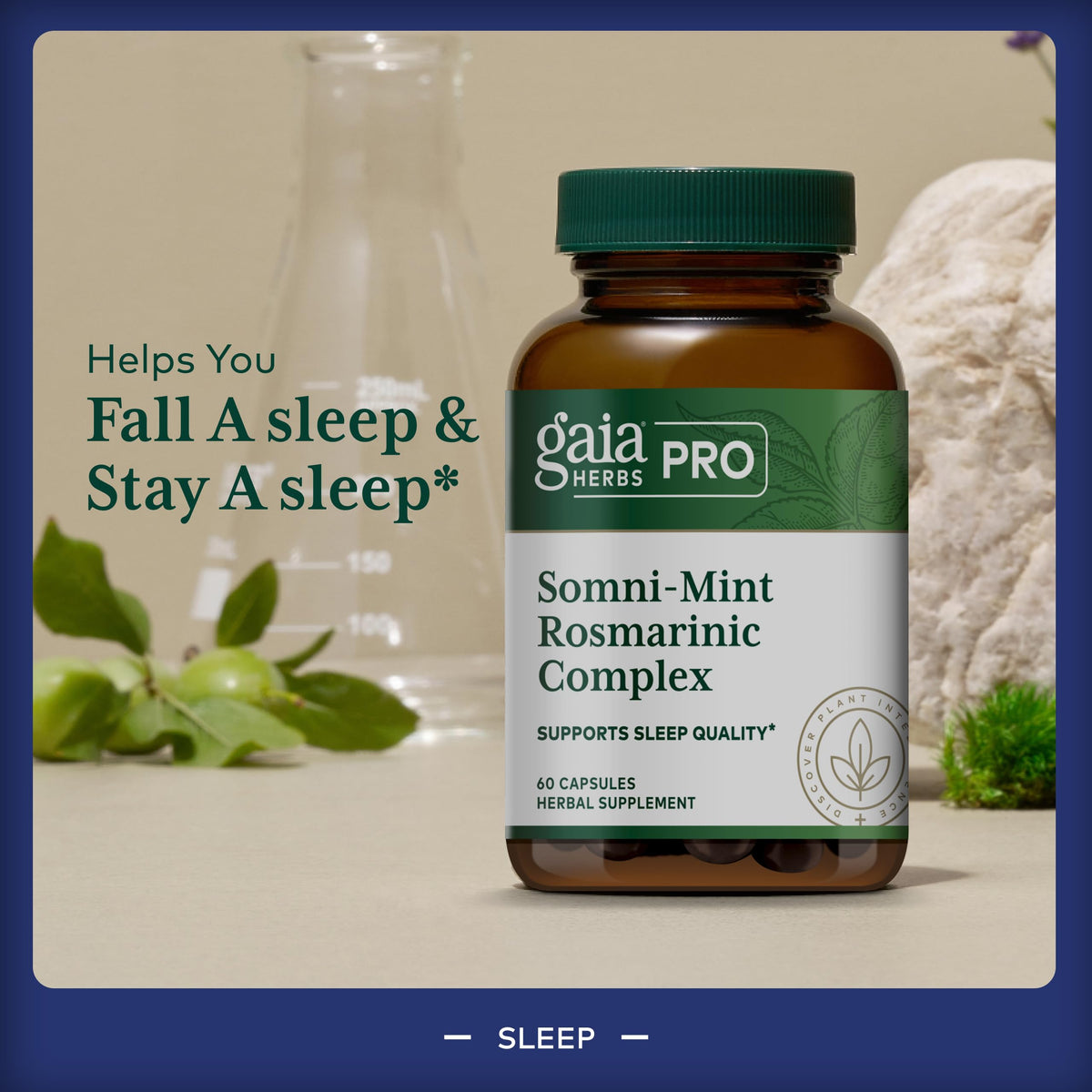 Gaia Herbs PRO Somni-Mint Rosmarinic Complex Sleep Support - 60 Capsules - image 3