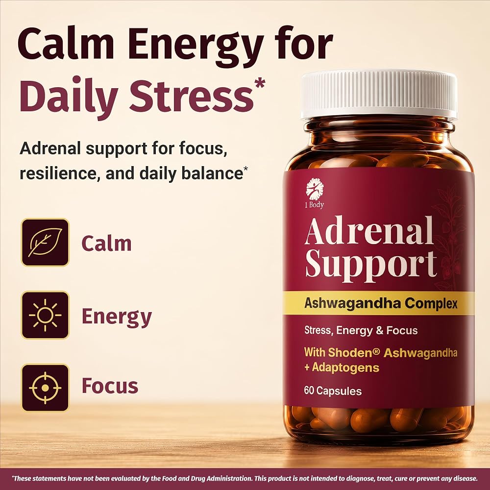 1 Body Adaptogen Complex Supplement with Ashwagandha - Mood
