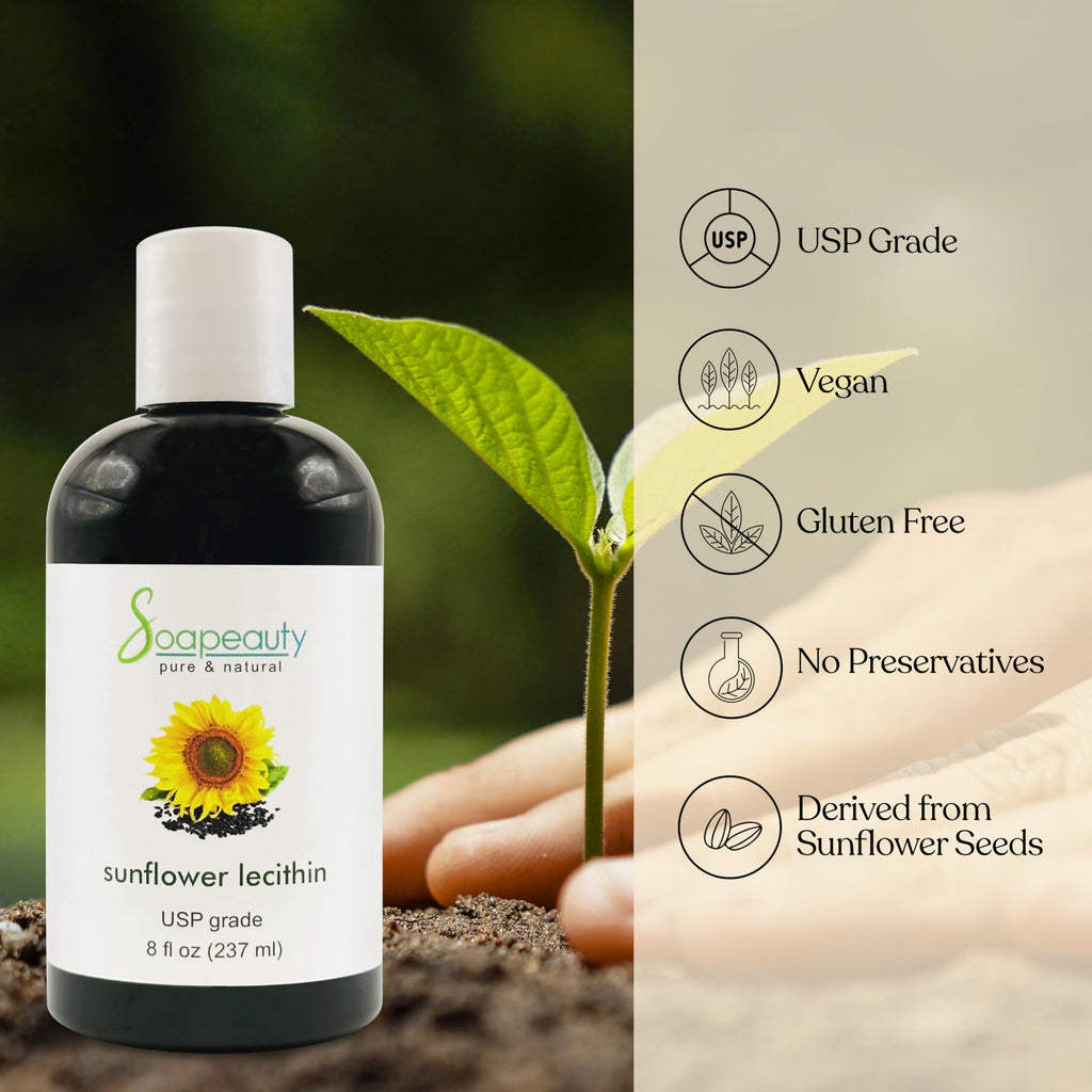 Soapeauty SUNFLOWER LECITHIN USP Grade Unbleached Fluid 100% Pure