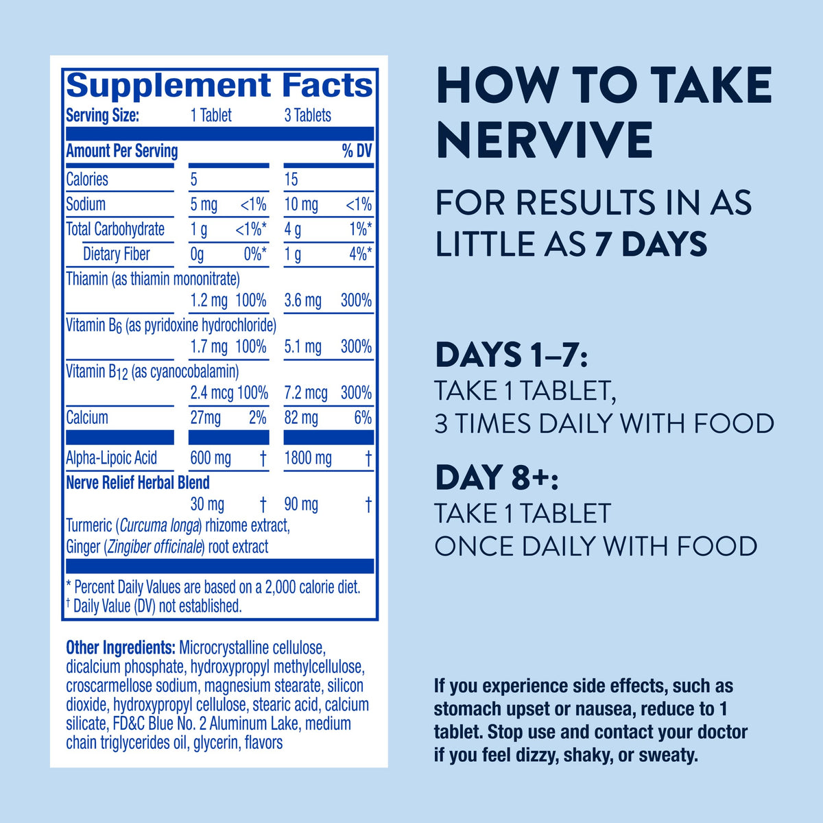 Nervive Nerve Relief Tablet with Alpha Lipoic Acid - 30 Tablets - image 5