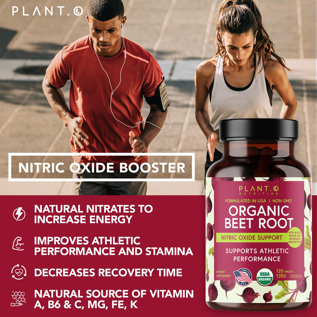 PLANT.O NUTRITION Organic Beet Root Capsules 1350mg - 120 Tablets - image 4