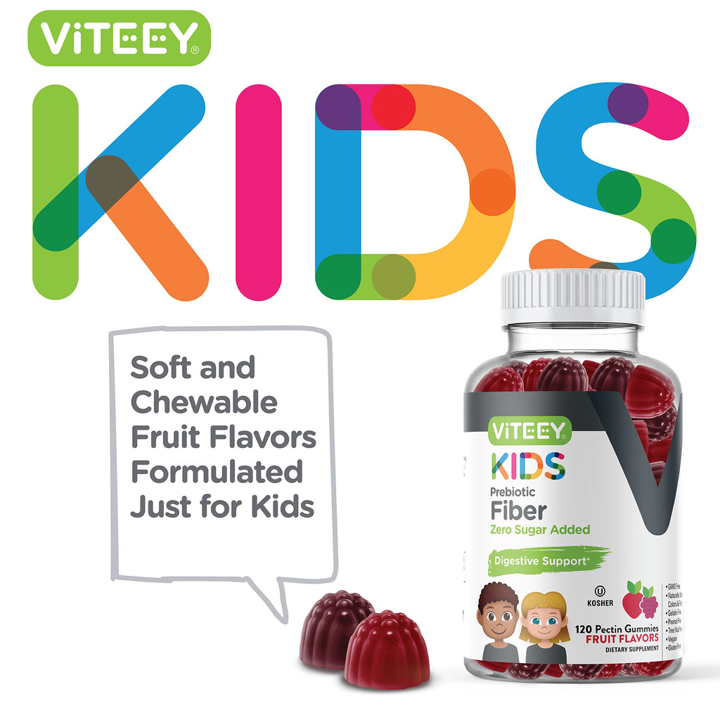 Viteey Prebiotic Kids Fiber 4g Gummies - 120 Count - image 2