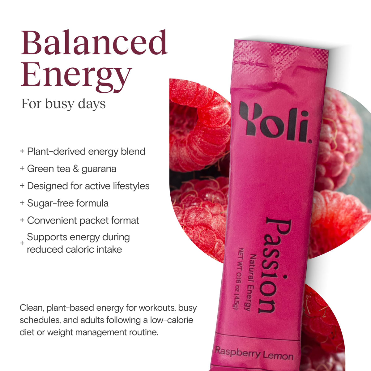 Yoli Passion Energy Drink Powder Mix - Natural Energy Drink Mix