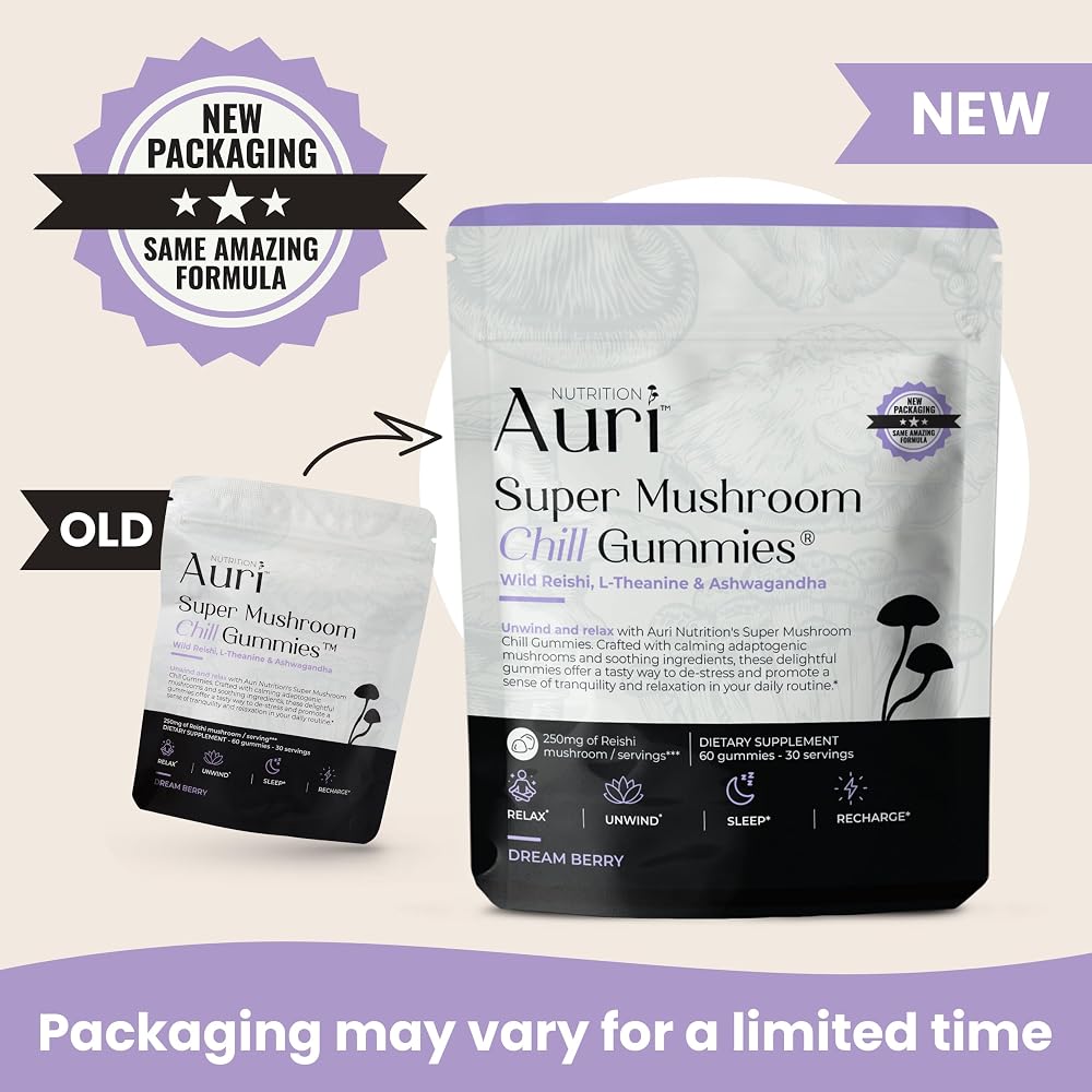 Auri Super Mushroom Chill Gummies for Stress Relief - 60 Gummies - image 2