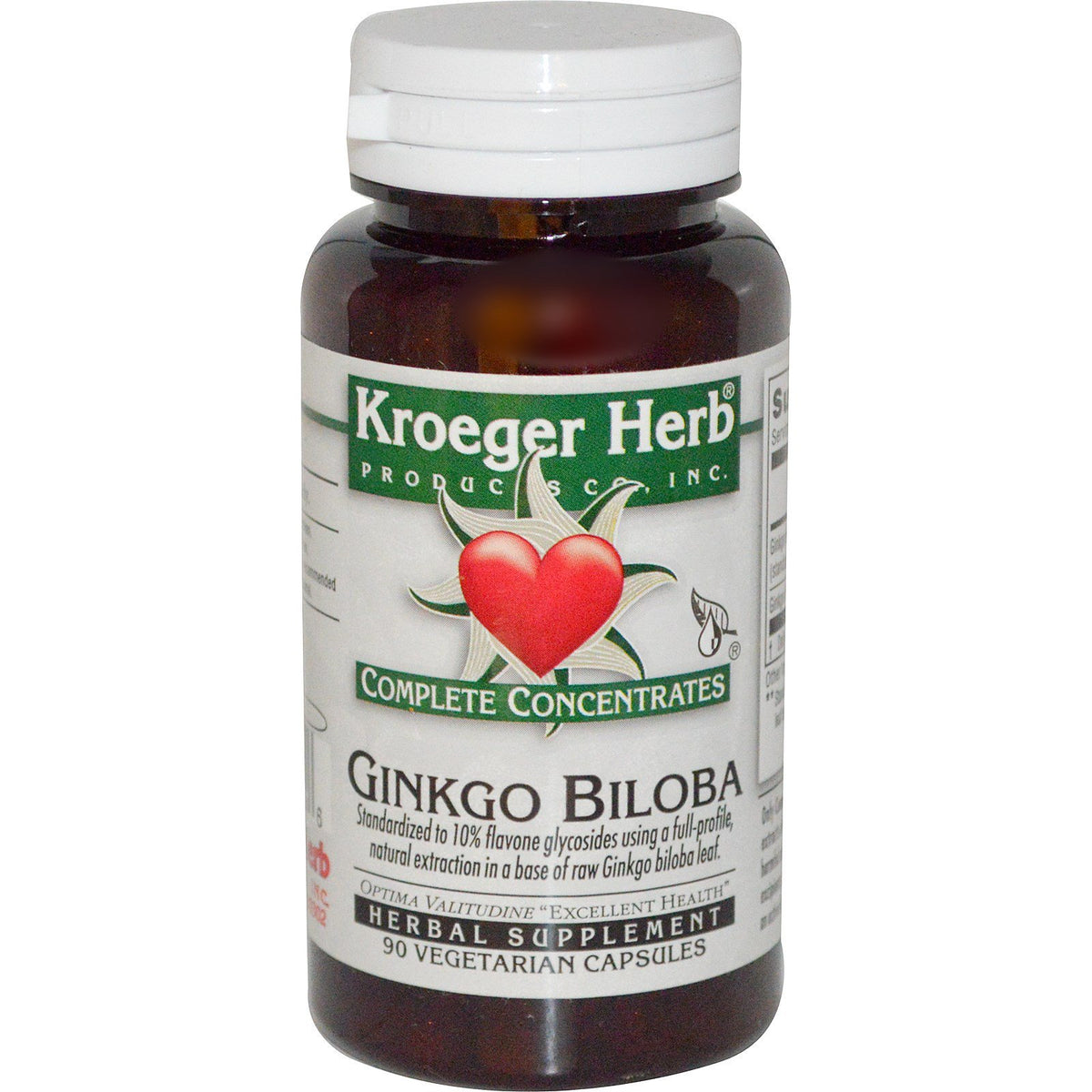Kroeger Herb Ginkgo Biloba 10% - 90 Capsules