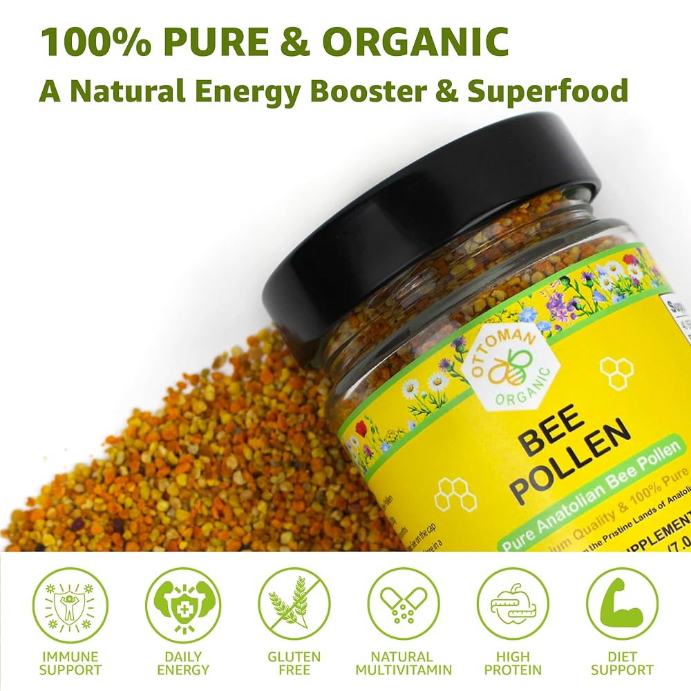 ottoman organic Bee Pollen Granules Immune Support - 200g - image 2