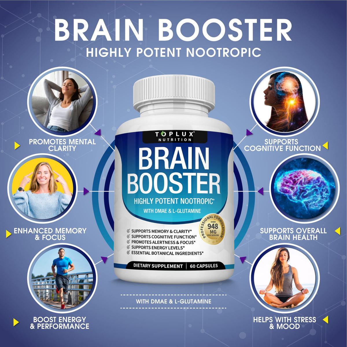 Toplux Brain Supplement Nootropic