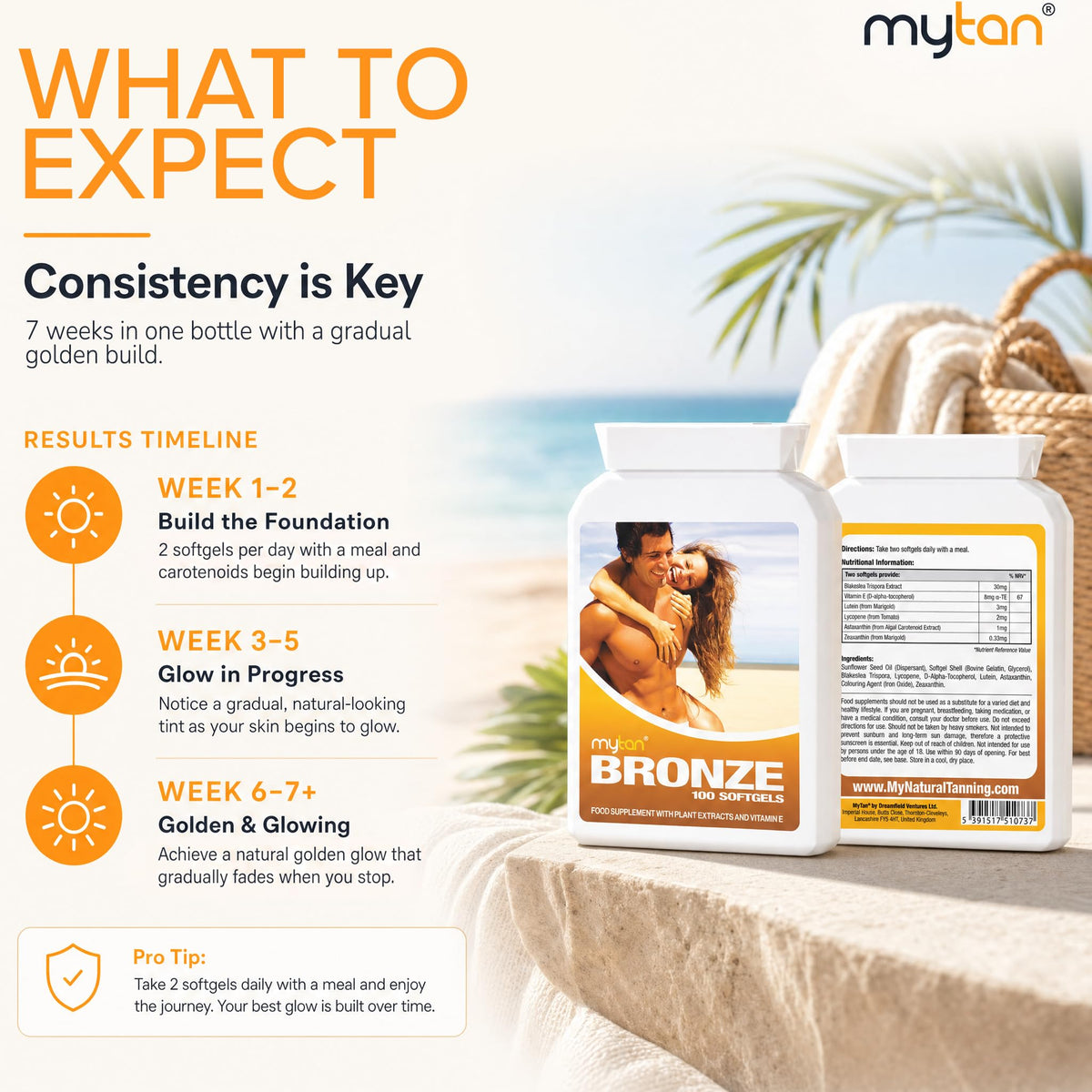 MyTan Bronze Tanning Softgels with Natural Carotenoids - 100 Softgels - image 4