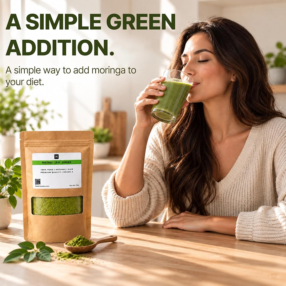 HalalEveryDay Moringa Leaf Powder for Energy - 16 oz - image 6