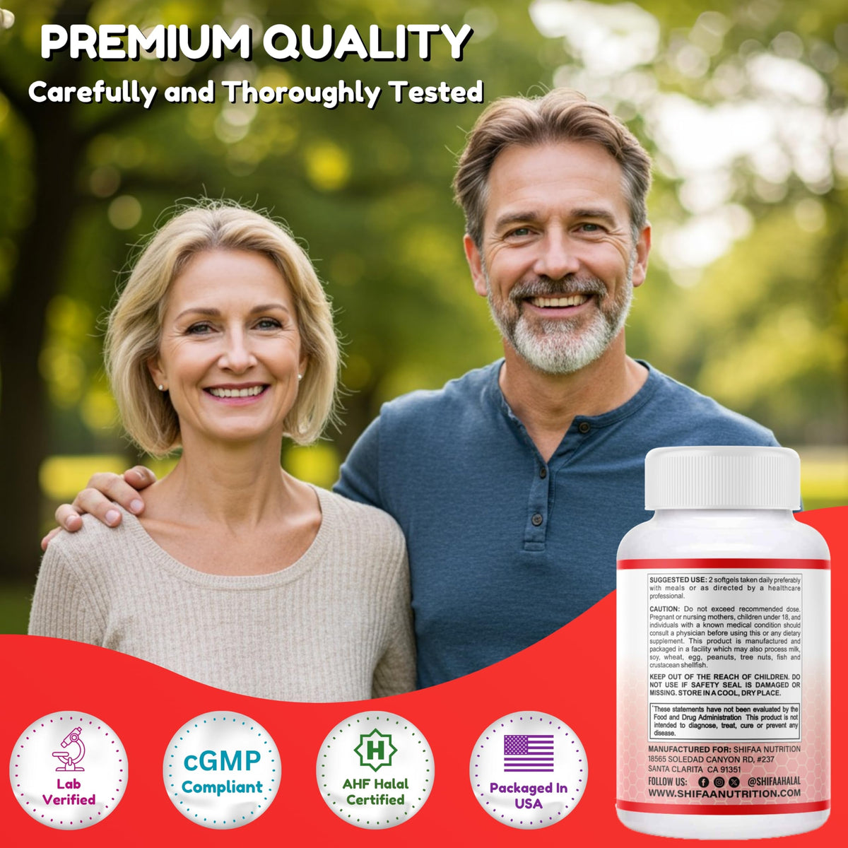 Shifaa Nutrition Halal Omega 3 Fish Oil 2000mg - 120 Softgels - image 6