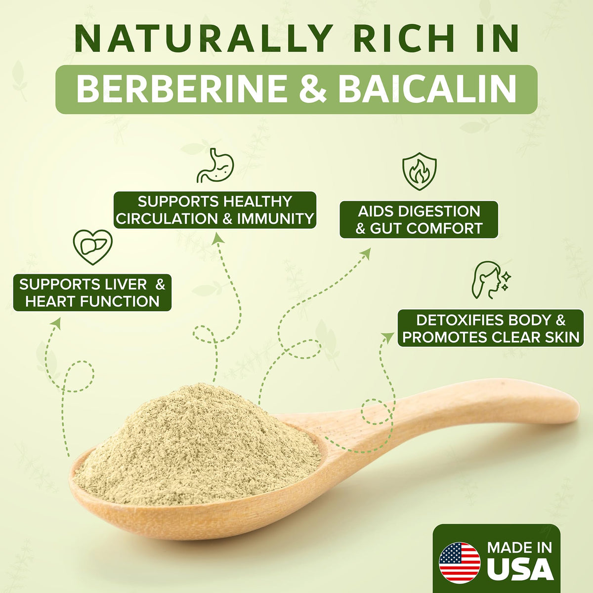 Dimmak Herbs Organic Scutellaria Baicalensis Extract 5:1 Powder - 4oz - image 3