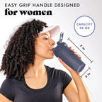 Fit & Fresh Shaker Bottle, Leak Proof Sports Blender Bottle