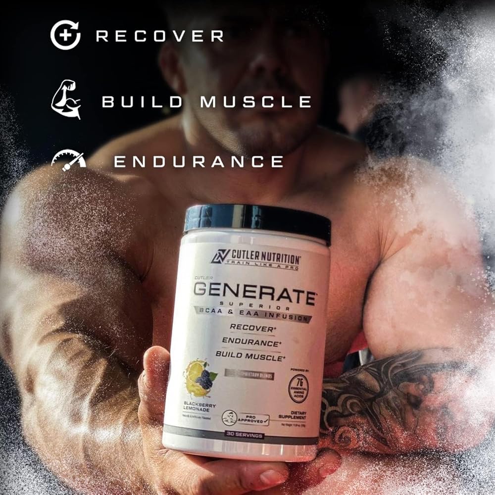 Cutler Nutrition Generate BCAA EAA Amino Acid Recovery Powder - 30 Servings - image 4
