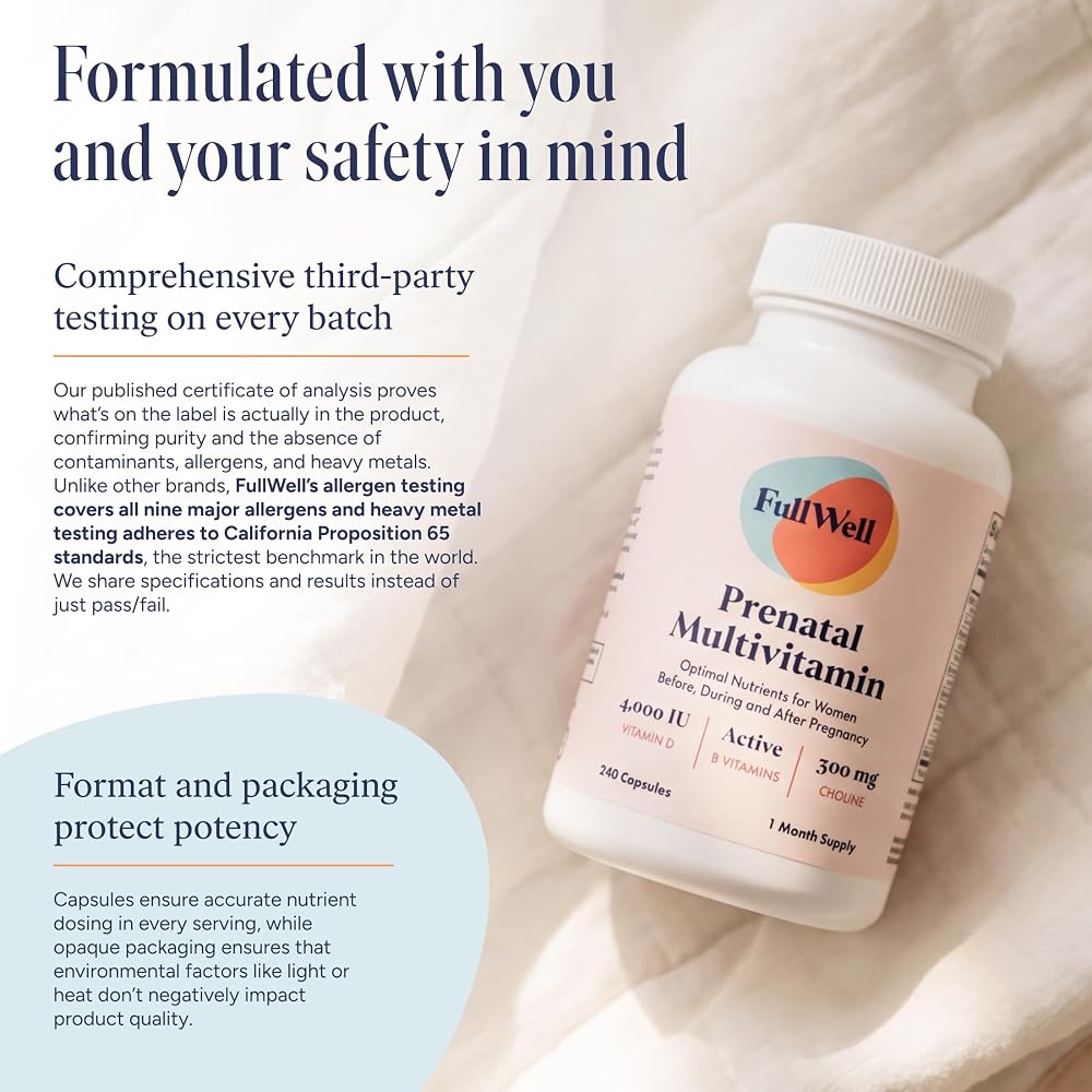 FullWell Women's Prenatal Multivitamin - Healthy Pregnancy Support