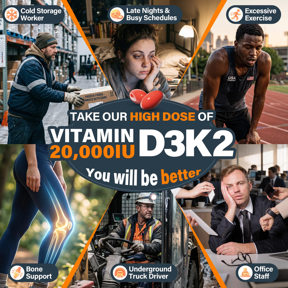 Nextdia Vitamin D3 20000 IU + K2 with Calcium Citrate - 240 Softgels - image 8