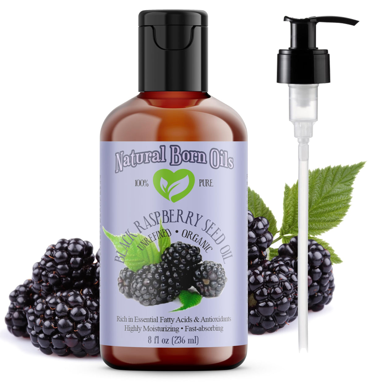 Natural Born Oils Black Raspberry Seed Oil - 8 Fl Oz