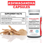 HERBOGANIC Ashwagandha 500mg Capsules - 60 Vegetarian Capsules - image 3