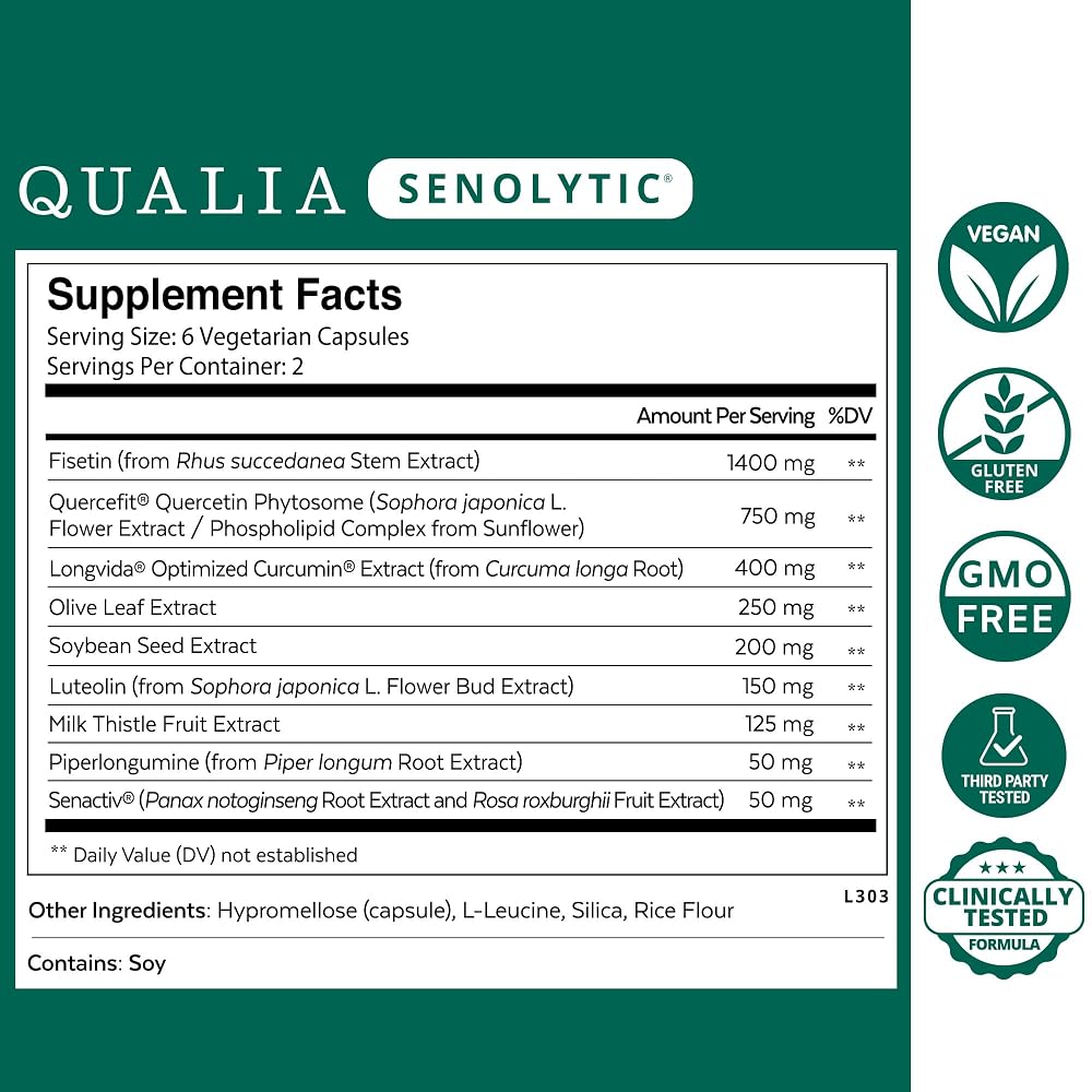 Qualia Senolytic Cellular Formula - 24 Capsules - image 2