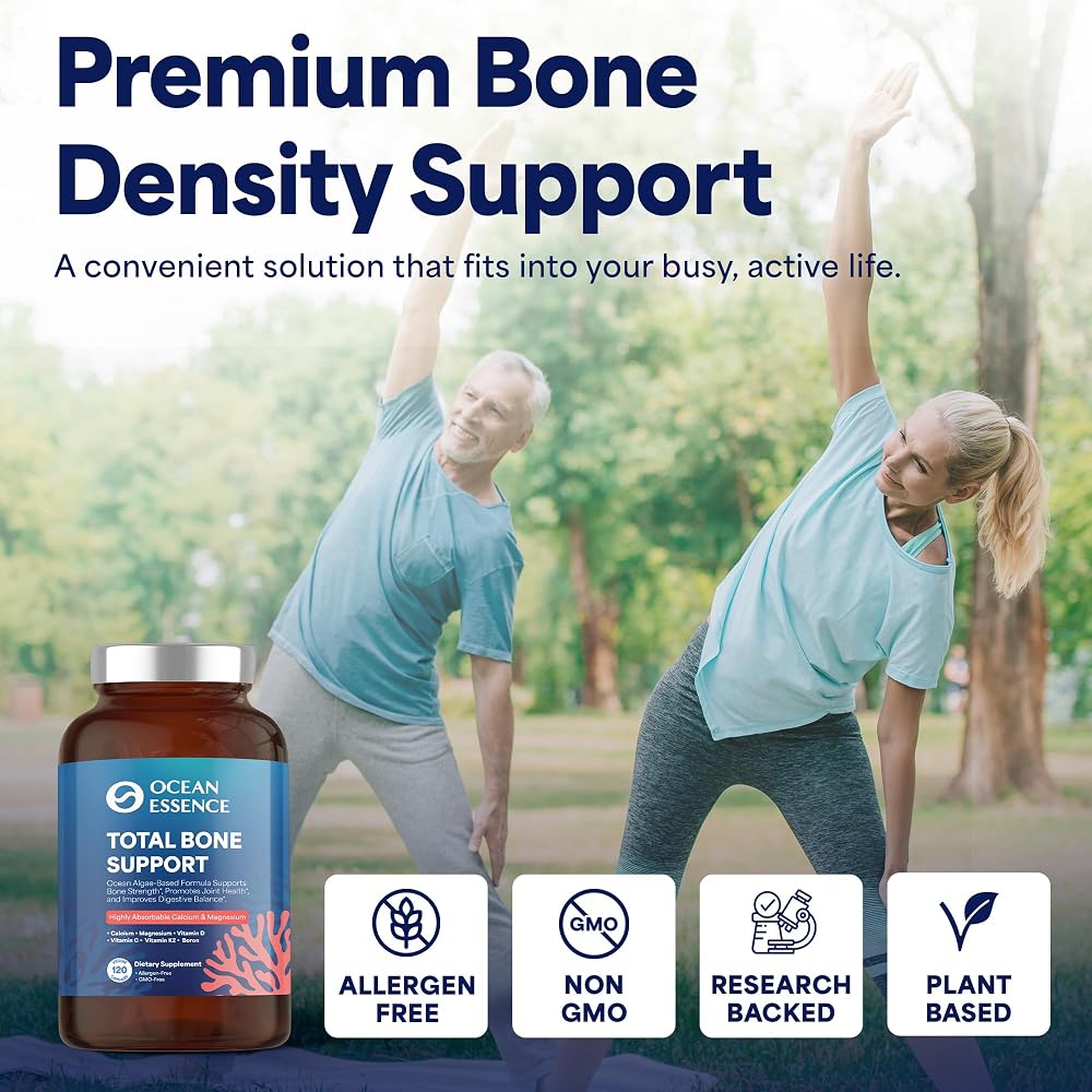 OCEAN ESSENCE Total Bone Support - Plant-Based Algae Calcium