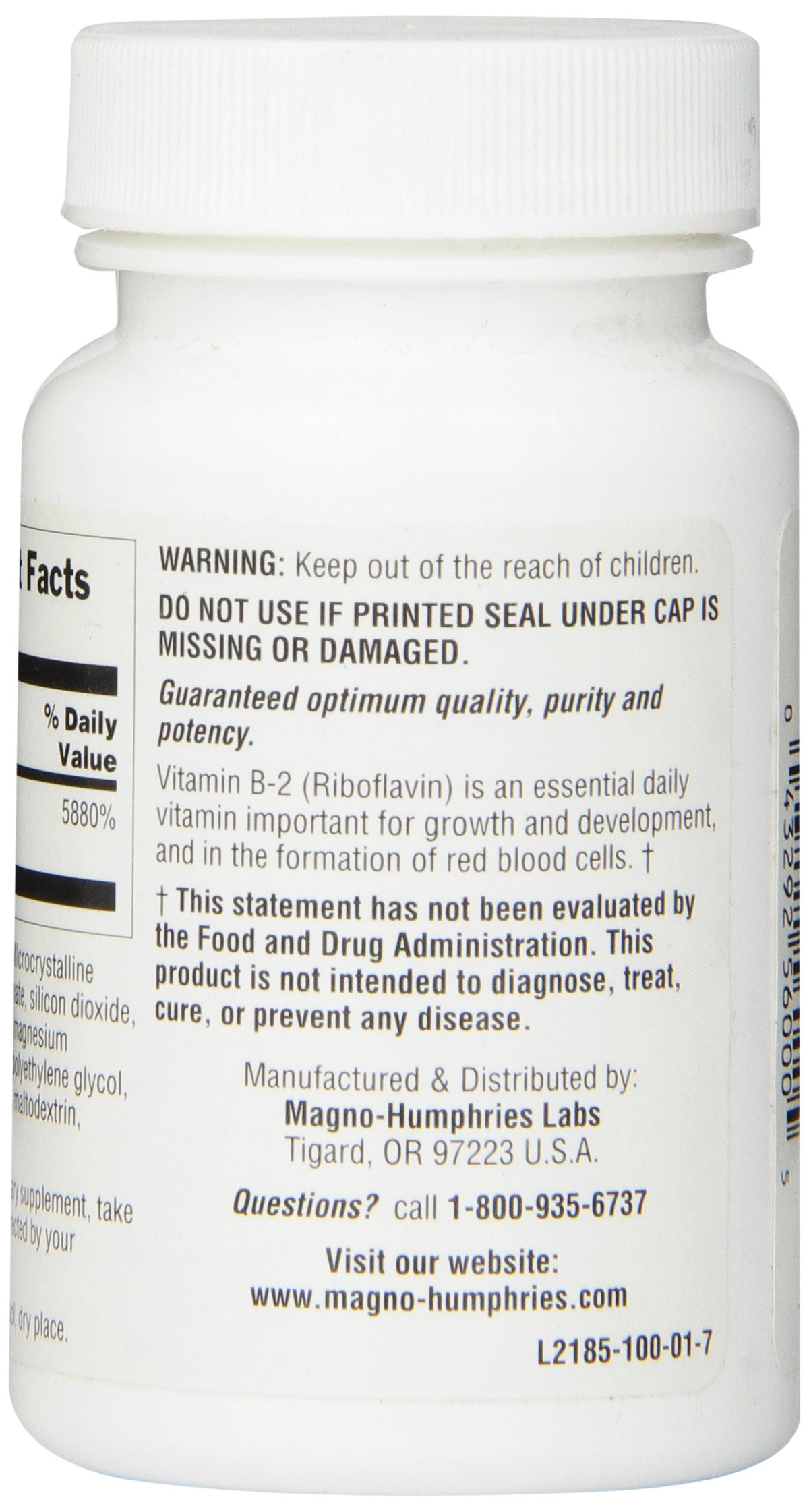 Optimum Vitamin B-2 100 Mg - 100 Tablets - image 2