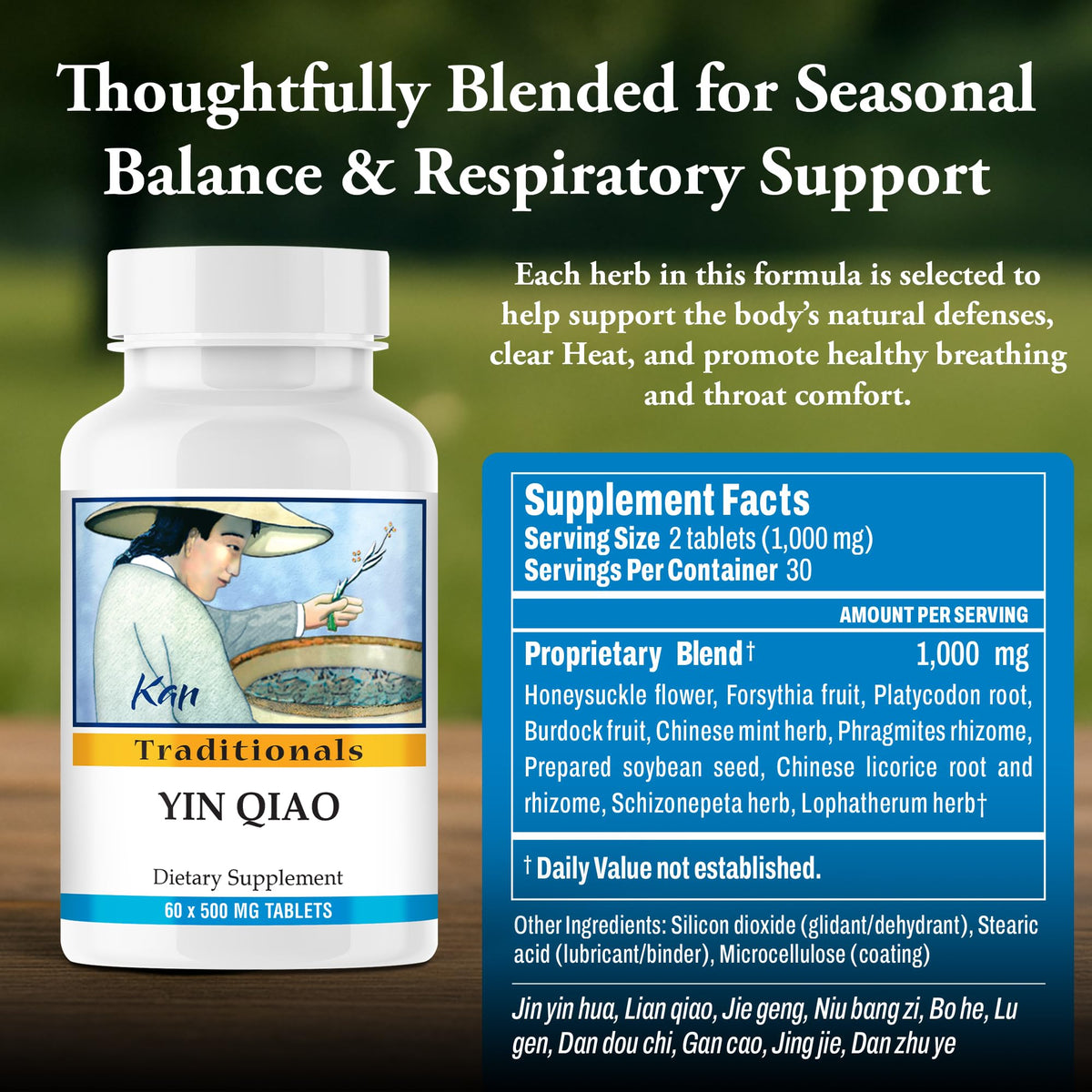 Kan Herb Company Yin Qiao Formula Herbal Supplement - 60 Tablets - image 3