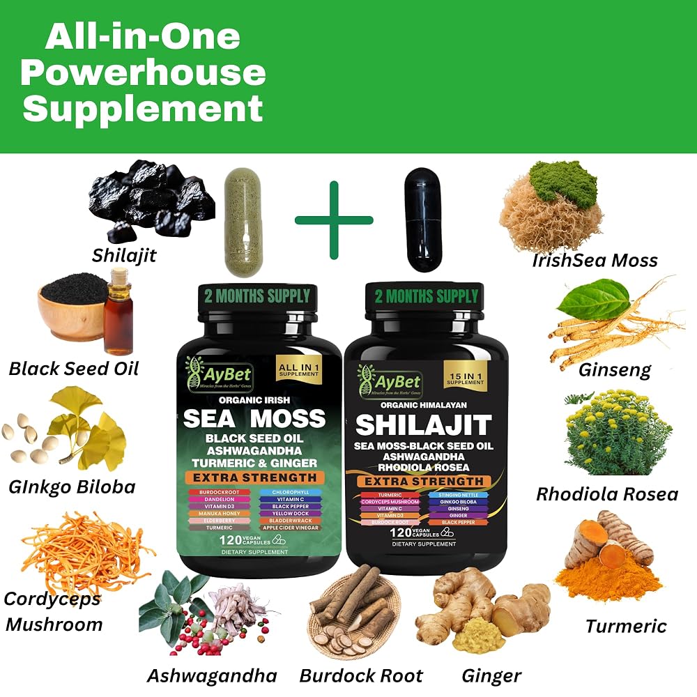 AyBet Sea Moss Shilajit Combo Bundle