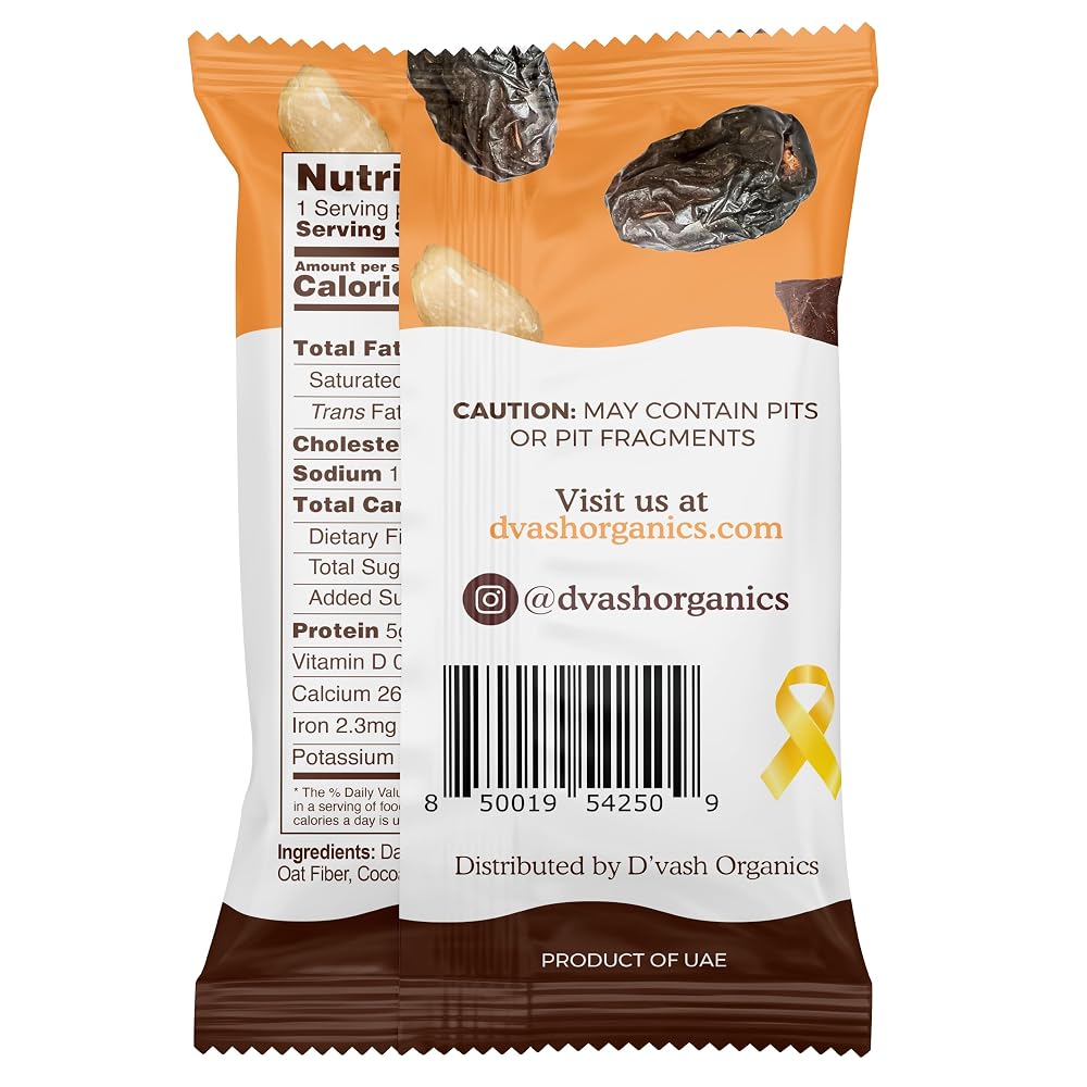 D'vash "Not Your Grandma’s" Fiber Bars 1 Box (6 Bars)
