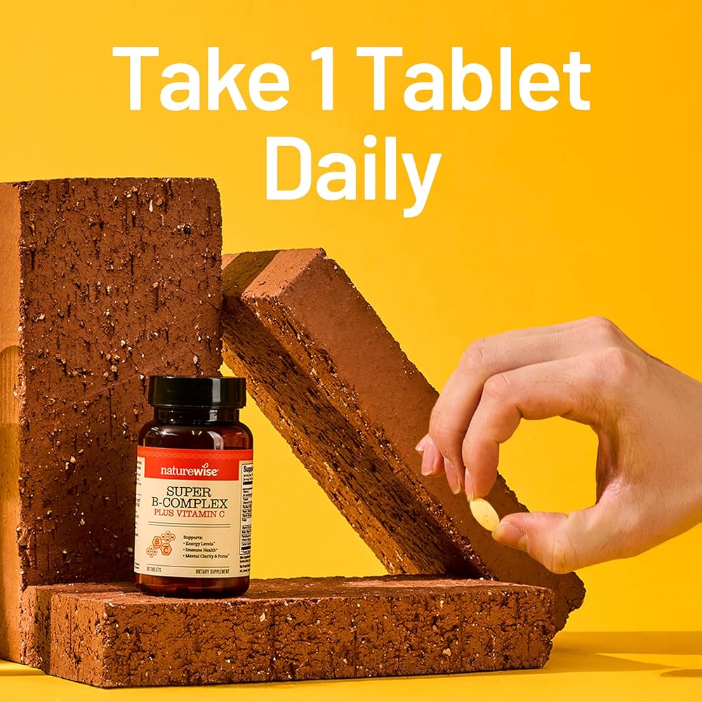 NatureWise Super Vitamin B Complex with Vitamin C - 60 Tablets - image 9