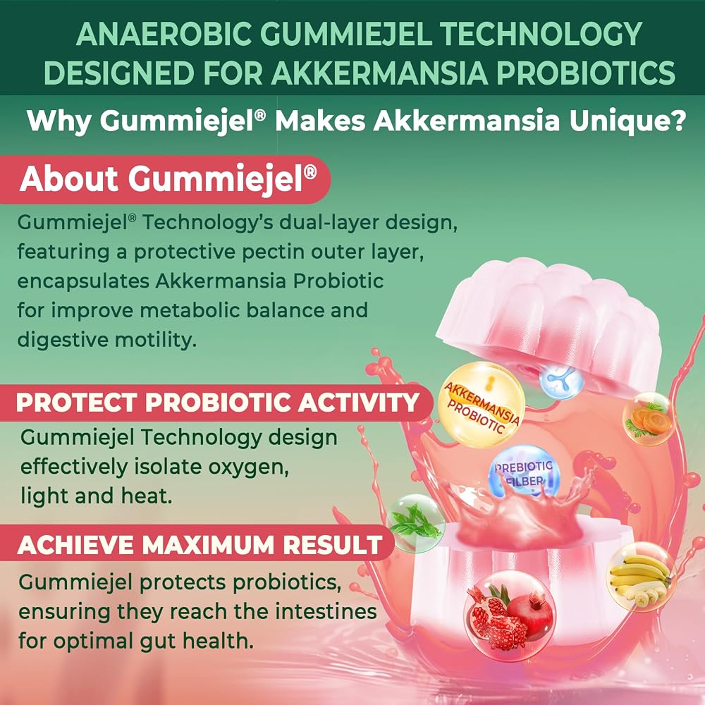 Nextdia Akkermansia Probiotics Gummies with Prebiotics - 60 Count - image 7