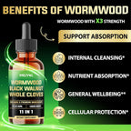 MILIVOL Wormwood Liquid Drops with Black Walnut & Herbs - 2 Fl Oz - image 4