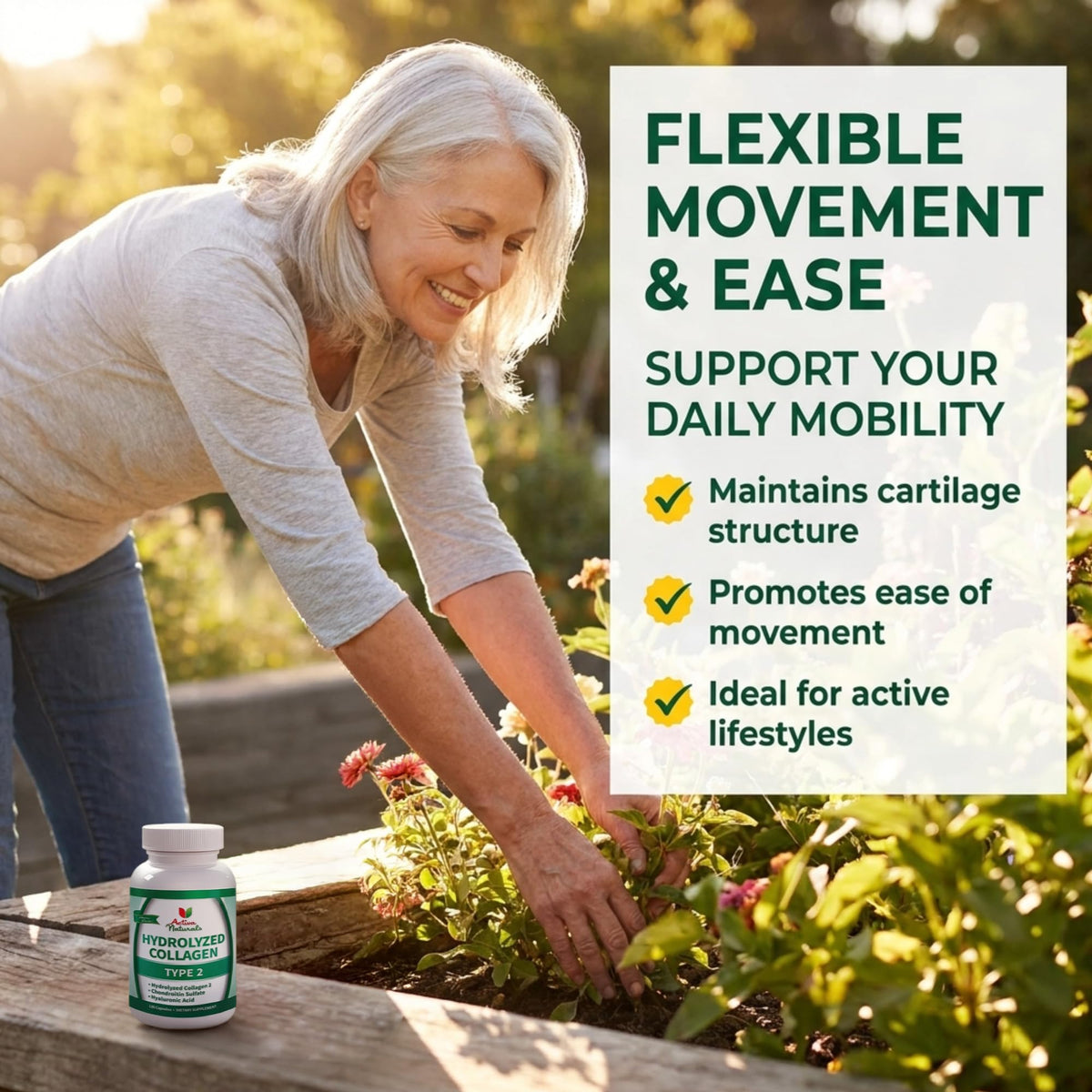 Activa Naturals Type 2 Collagen Pills Joint Support - 120 Capsules - image 8