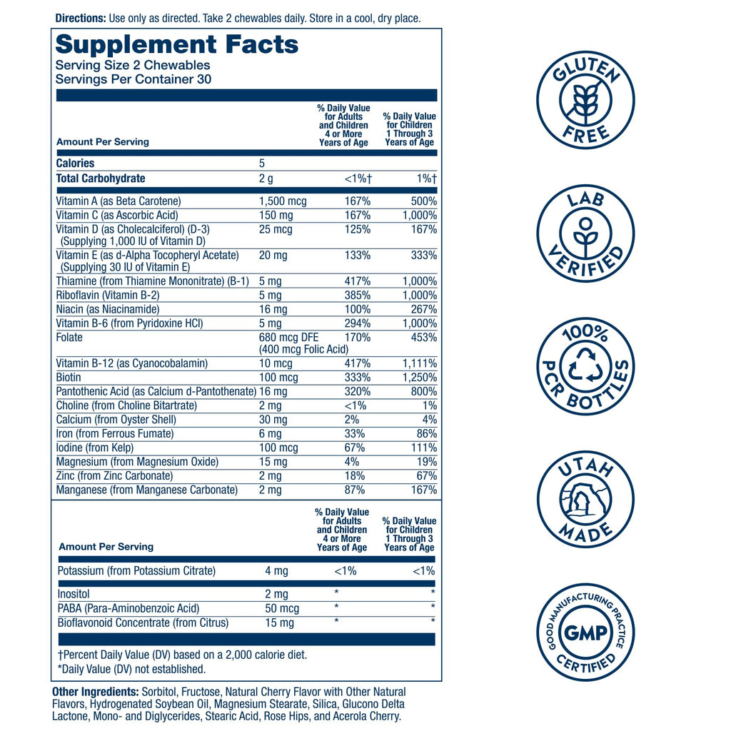 SOLARAY Children's Vitamins & Minerals Complete, Black Cherry