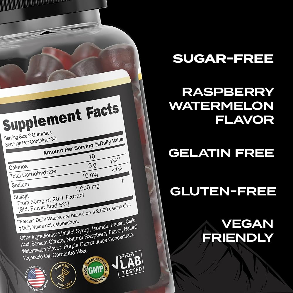 Organic In Harmony Shilajit Gummies for Wellness - 60 Gummies - image 2