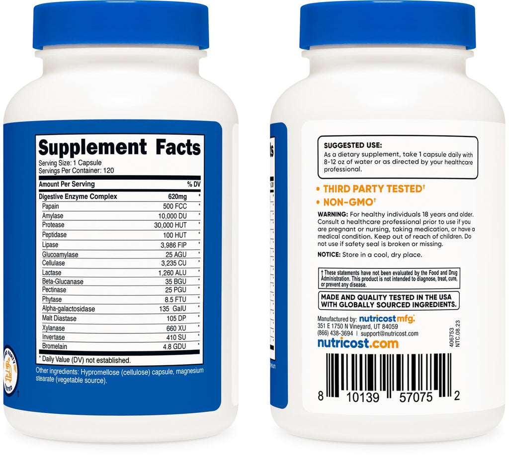 Nutricost Digestive Enzymes 335mg