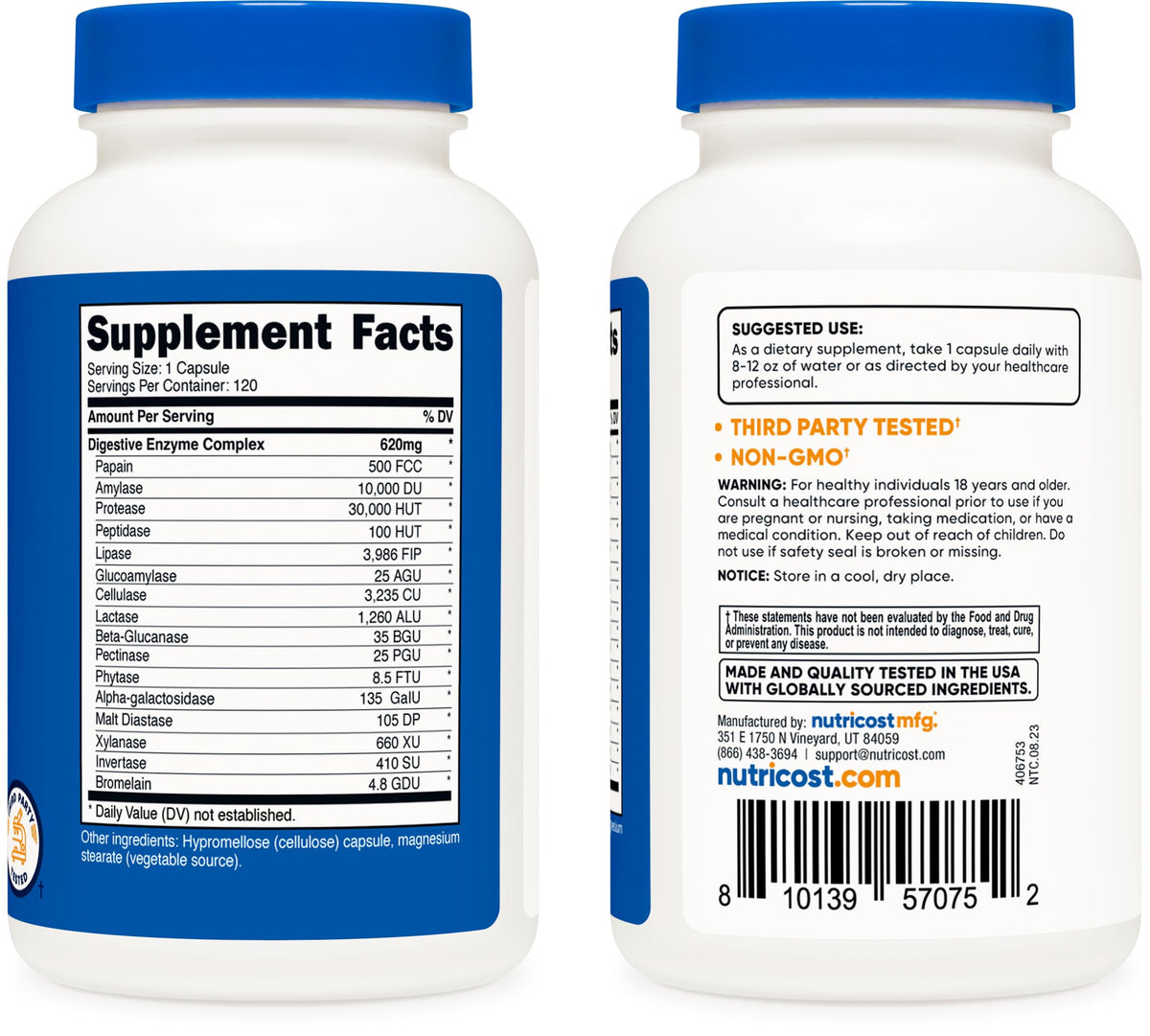 Nutricost Digestive Enzymes 335mg